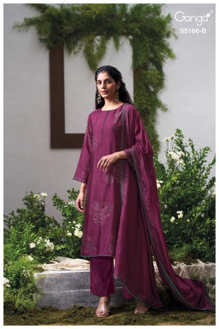 Ganga ines 5166 ladies dress material wholesalers in mumbai